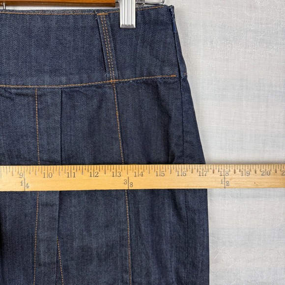 White House Black Market Denim Midi Pencil Skirt Women's Size 6 Dark Wash Pencil - Picture 7 of 8